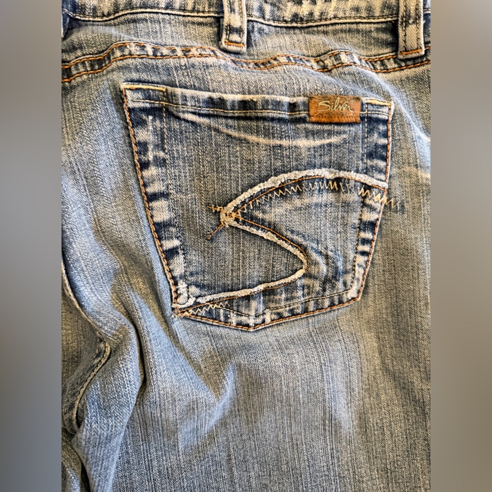 Silver Women's Boot Cut Stretch Jeans 33 x 31 - Picture 7 of 12